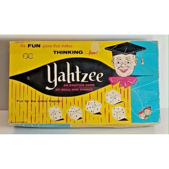 Vintage 1967 Original Yahtzee Game E.S. Lowe Company Copp Clarke with Score Pad - Picture 2 of 9
